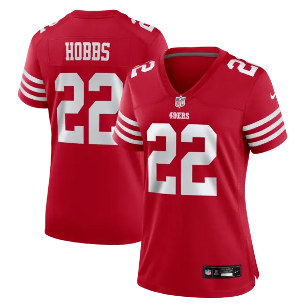 Women's San Francisco 49ers Nate Hobbs Vapor Limited Jersey - All Stitched - Scarlet