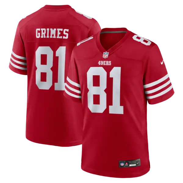 San Francisco 49ers Wesley Grimes Vapor Limited Jersey - All Stitched - Scarlet