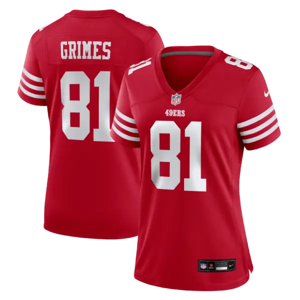 Women's San Francisco 49ers Wesley Grimes Vapor Limited Jersey - All Stitched - Scarlet