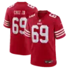 San Francisco 49ers Enrique Cruz Jr. Vapor Limited Jersey - All Stitched - Scarlet