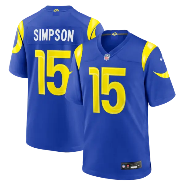 Los Angeles Rams Ty Simpson Vapor Limited Jersey - All Stitched - Royal