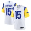 Los Angeles Rams Ty Simpson Vapor Limited Jersey - All Stitched - White