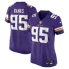 Women's Minnesota Vikings Caleb Banks Vapor Limited Jersey - All Stitched - Purple