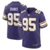 Minnesota Vikings Caleb Banks Alternate Classic Game Vapor Limited Jersey - All Stitched - Purple