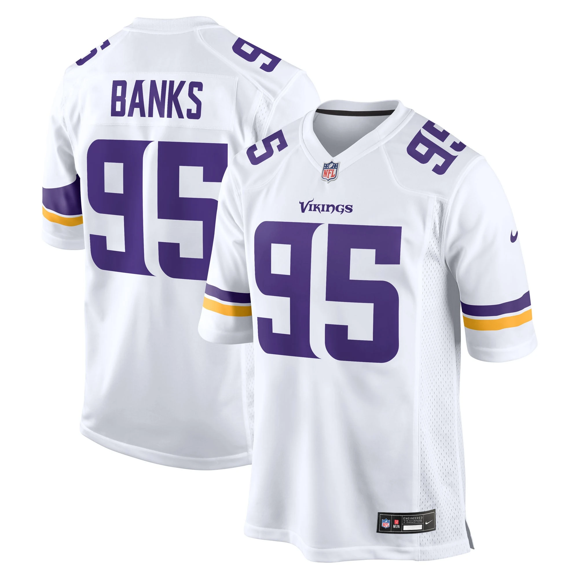 Minnesota Vikings Caleb Banks Vapor Limited Jersey - All Stitched - White