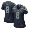 Women's Seattle Seahawks Jadarian Price Vapor Limited Jersey - All Stitched - College Navy