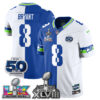 Seattle Seahawks Coby Bryant Super Bowl LX Champions Split Edition Vapor Jersey - All Stitched - Royal White