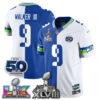 Seattle Seahawks Kenneth Walker III Super Bowl LX Champions Split Edition Vapor Jersey - All Stitched - Royal White
