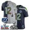 Seattle Seahawks Fan Super Bowl LX Champions Split Edition Vapor Jersey - All Stitched - Rivalries Navy