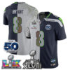 Seattle Seahawks Coby Bryant Super Bowl LX Champions Split Edition Vapor Jersey - All Stitched - Rivalries Navy