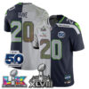 Seattle Seahawks Julian Love Super Bowl LX Champions Split Edition Vapor Jersey - All Stitched - Rivalries Navy