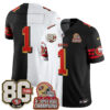San Francisco 49ers Team Split Style Vapor Jersey - All Stitched - White Black