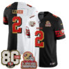 San Francisco 49ers Deommodore Lenoir Split Style Vapor Jersey - All Stitched - White Black