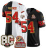San Francisco 49ers Fred Warner Split Style Vapor Jersey - All Stitched - White Black