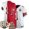 San Francisco 49ers Team Split Style Vapor Jersey - All Stitched - Red White