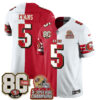 San Francisco 49ers Mike Evans Split Style Vapor Jersey - All Stitched - Red White