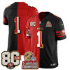 San Francisco 49ers Team Split Style Vapor Jersey - All Stitched - Red Black