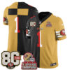 San Francisco 49ers Team Split Style Vapor Jersey - All Stitched - Black Gold