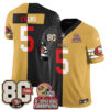 San Francisco 49ers Mike Evans Split Style Vapor Jersey - All Stitched - Black Gold