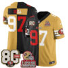San Francisco 49ers Nick Bosa Split Style Vapor Jersey - All Stitched - Black Gold