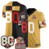San Francisco 49ers Jerry Rice Split Style Vapor Jersey - All Stitched - Black Gold