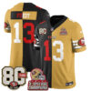 San Francisco 49ers Brock Purdy Split Style Vapor Jersey - All Stitched - Black Gold