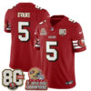 San Francisco 49ers Mike Evans Throwback '80th Anniversary' Patch Edition Vapor Jersey - All Stitched - Red