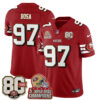 San Francisco 49ers Nick Bosa Throwback '80th Anniversary' Patch Edition Vapor Jersey - All Stitched - Red