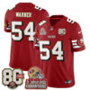 San Francisco 49ers Fred Warner Throwback '80th Anniversary' Patch Edition Vapor Jersey - All Stitched - Red
