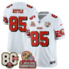 San Francisco 49ers George Kittle Throwback '80th Anniversary' Patch Edition Vapor Jersey - All Stitched - White