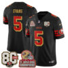 San Francisco 49ers Mike Evans Throwback '80th Anniversary' Patch Edition Vapor Jersey - All Stitched - Black