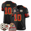 San Francisco 49ers Mac Jones Throwback '80th Anniversary' Patch Edition Vapor Jersey - All Stitched - Black