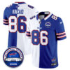 Buffalo Bills Dalton Kincaid 2026 Split Edition Vapor Jersey - All Stitched - Royal White