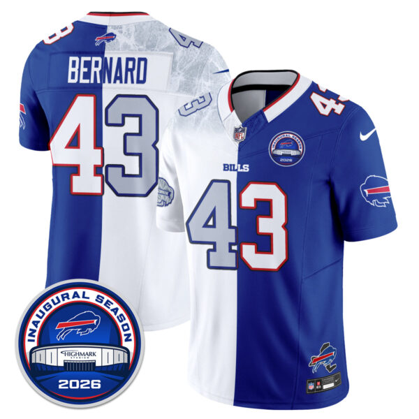 Buffalo Bills Terrel Bernard 2026 Split Edition Vapor Jersey - All Stitched - Royal Rivalries