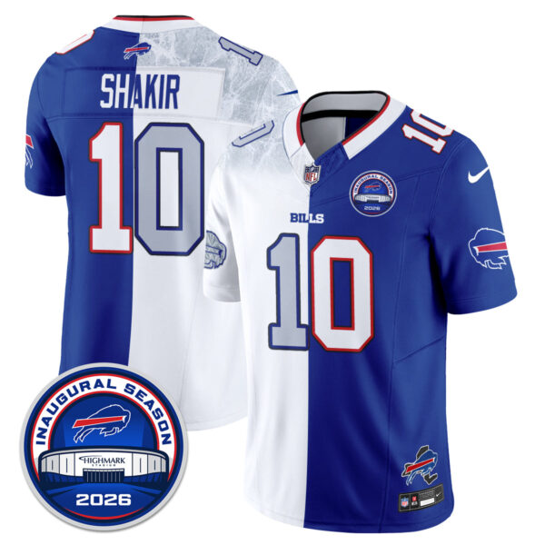 Buffalo Bills Khalil Shakir 2026 Split Edition Vapor Jersey - All Stitched - Royal Rivalries