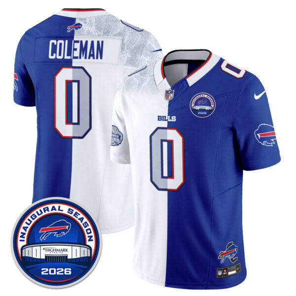 Buffalo Bills Keon Coleman 2026 Split Edition Vapor Jersey - All Stitched - Royal Rivalries