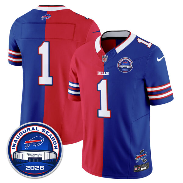 Buffalo Bills Team 2026 Split Edition Vapor Jersey - All Stitched - Royal Red