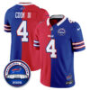 Buffalo Bills James Cook III 2026 Split Edition Vapor Jersey - All Stitched - Royal Red