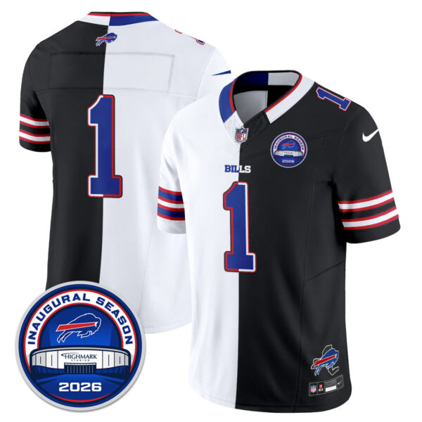 Buffalo Bills Team 2026 Split Edition Vapor Jersey - All Stitched - Black White