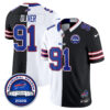 Buffalo Bills Ed Oliver 2026 Split Edition Vapor Jersey - All Stitched - Black White