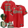 San Francisco 49ers Joe Montana Mexico Edition Baseball Vapor Jersey - All Stitched - Red
