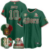 San Francisco 49ers Mac Jones Mexico Edition Baseball Vapor Jersey - All Stitched - Green