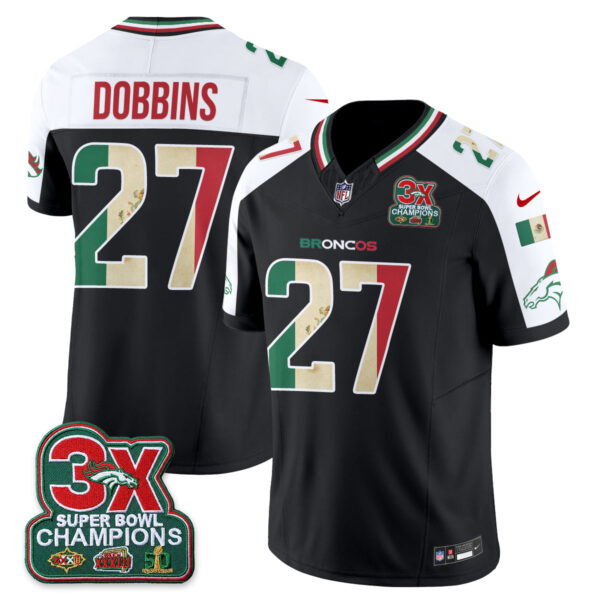 Denver Broncos J.K. Dobbins Mexico Edition Vapor Jersey - All Stitched - Alternate