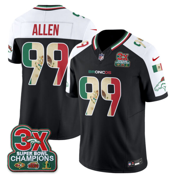 Denver Broncos Zach Allen Mexico Edition Vapor Jersey - All Stitched - Alternate