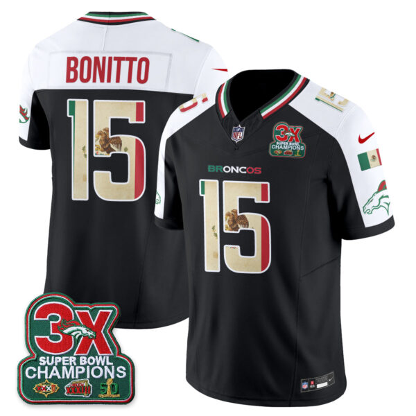 Denver Broncos Nik Bonitto Mexico Edition Vapor Jersey - All Stitched - Alternate
