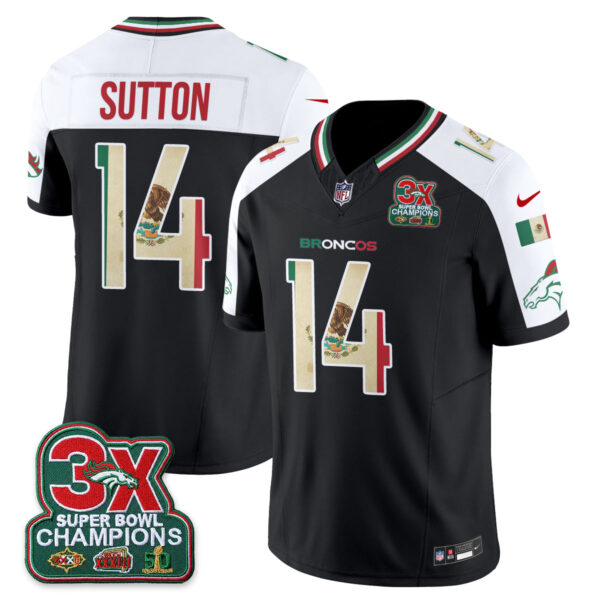 Denver Broncos Courtland Sutton Mexico Edition Vapor Jersey - All Stitched - Alternate