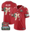 Denver Broncos Zach Allen Mexico Edition Vapor Jersey - All Stitched - Red