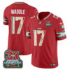 Denver Broncos Jaylen Waddle Mexico Edition Vapor Jersey - All Stitched - Red