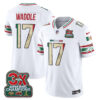 Denver Broncos Jaylen Waddle Mexico Edition Vapor Jersey - All Stitched - White