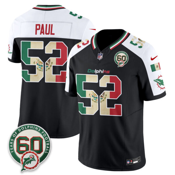 Miami Dolphins Patrick Paul Mexico Edition Vapor Jersey - All Stitched - Alternate